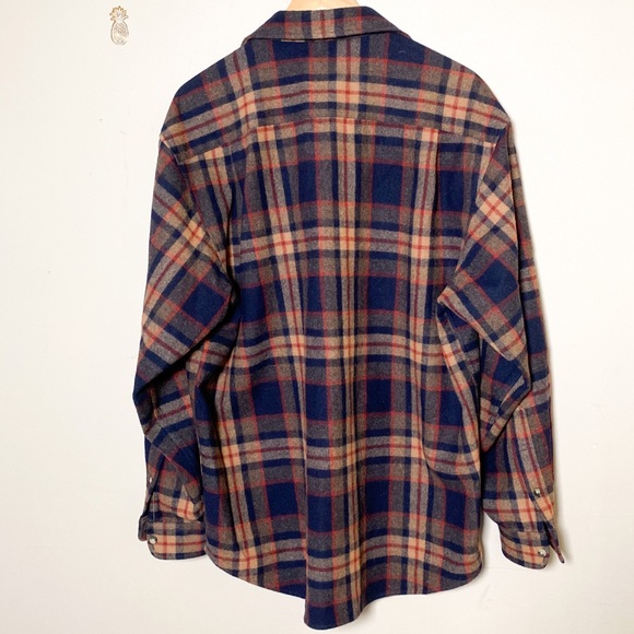 Pendleton 100% Wool Outdoor Shirt Plaid Size Large - Picture 3 of 8